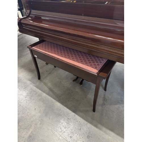 112 - Bechstein (c1936)A 4ft 7in Model S grand piano in a mahogany case on square tapered legs; together w... 