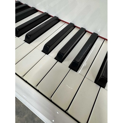 113 - Steinway (c1928)A 5ft 7in Model M grand piano in a bright white case on square tapered legs; togethe... 