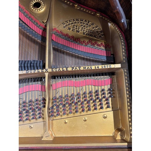 116 - Steinway (c1899)A 6ft 11in 88-note Model B grand piano in a simulated mahogany case on carved, turne... 