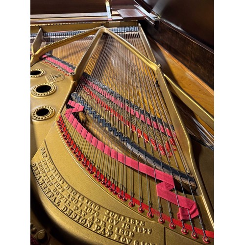 116 - Steinway (c1899)A 6ft 11in 88-note Model B grand piano in a simulated mahogany case on carved, turne... 