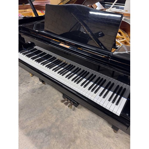 118 - Blüthner (c1986)A 5ft 1in Model 11 grand piano in a bright ebonised case on square tapered legs; tog... 