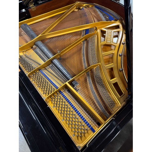 118 - Blüthner (c1986)A 5ft 1in Model 11 grand piano in a bright ebonised case on square tapered legs; tog... 