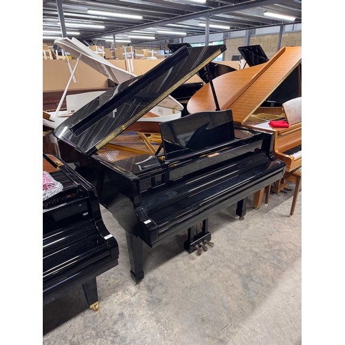 118 - Blüthner (c1986)A 5ft 1in Model 11 grand piano in a bright ebonised case on square tapered legs; tog... 