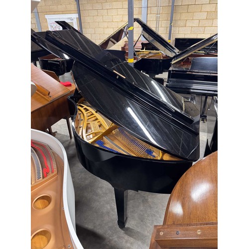 118 - Blüthner (c1986)A 5ft 1in Model 11 grand piano in a bright ebonised case on square tapered legs; tog... 