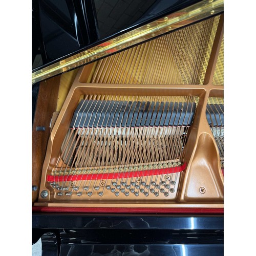 119 - Yamaha (c2002)A 4ft 11in Model GA1 grand piano in a bright ebonised case on square tapered legs; tog... 