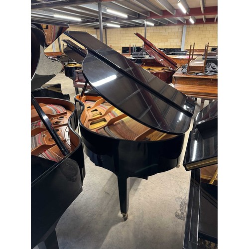 119 - Yamaha (c2002)A 4ft 11in Model GA1 grand piano in a bright ebonised case on square tapered legs; tog... 