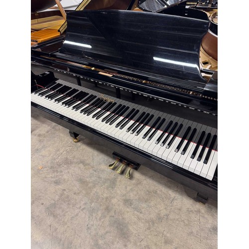 120 - Boston (c2001)A 5ft 4in Model GP163 grand piano in a bright ebonised case on square tapered legs; to... 