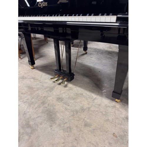 120 - Boston (c2001)A 5ft 4in Model GP163 grand piano in a bright ebonised case on square tapered legs; to... 