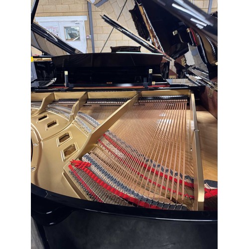 120 - Boston (c2001)A 5ft 4in Model GP163 grand piano in a bright ebonised case on square tapered legs; to... 