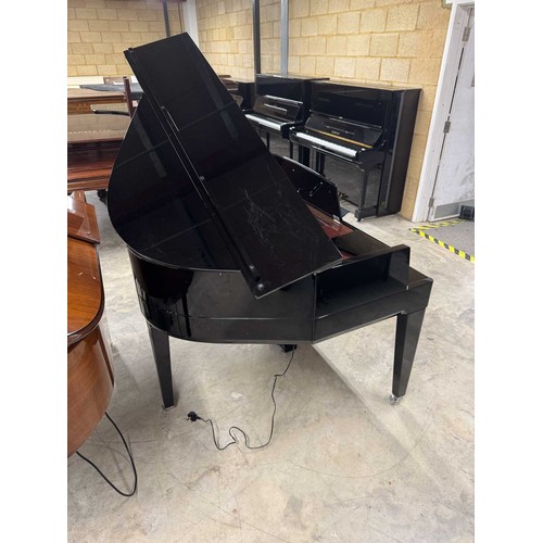 122 - Yamaha (c2016)A Model N3 digital grand piano in a bright ebonised case on square tapered legs; toget... 