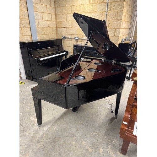 122 - Yamaha (c2016)A Model N3 digital grand piano in a bright ebonised case on square tapered legs; toget... 