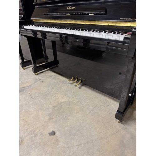 125 - *Essex (c2014)A Model EUP-123 upright piano in a bright ebonised case. There is VAT on this Lot.... 