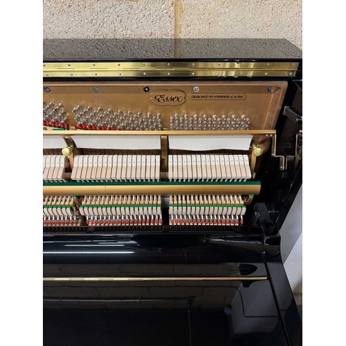 125 - *Essex (c2014)A Model EUP-123 upright piano in a bright ebonised case. There is VAT on this Lot.... 