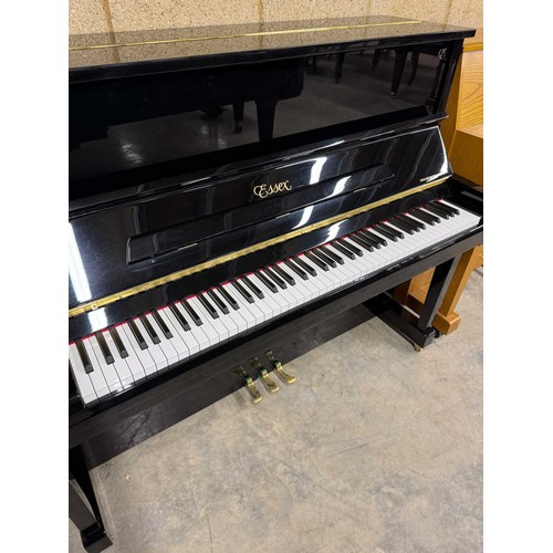 128 - *Essex (c2013)A Model EUP-123 upright piano in a bright ebonised case. There is VAT on this Lot.... 