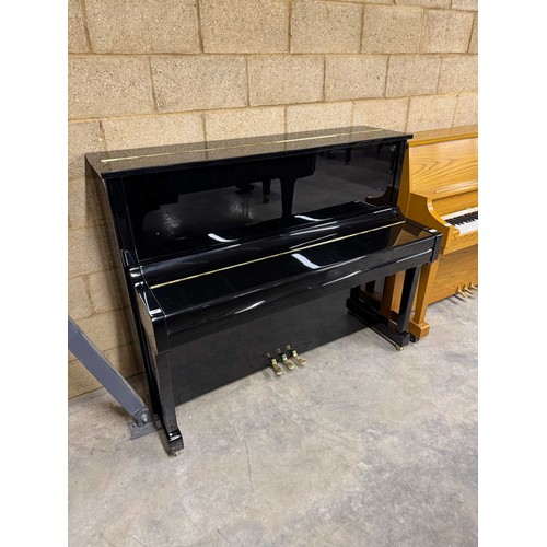 128 - *Essex (c2013)A Model EUP-123 upright piano in a bright ebonised case. There is VAT on this Lot.... 