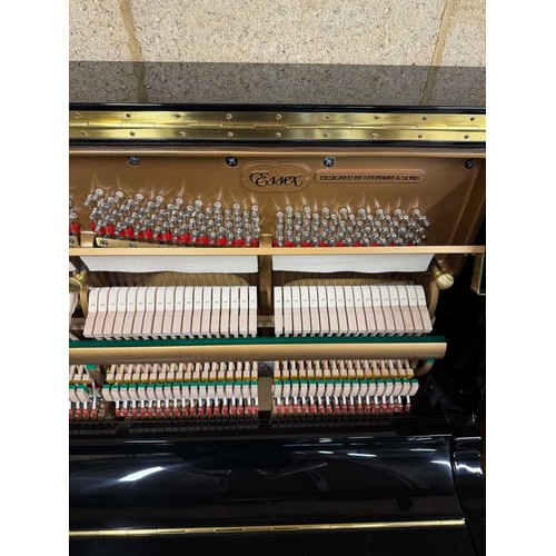 128 - *Essex (c2013)A Model EUP-123 upright piano in a bright ebonised case. There is VAT on this Lot.... 