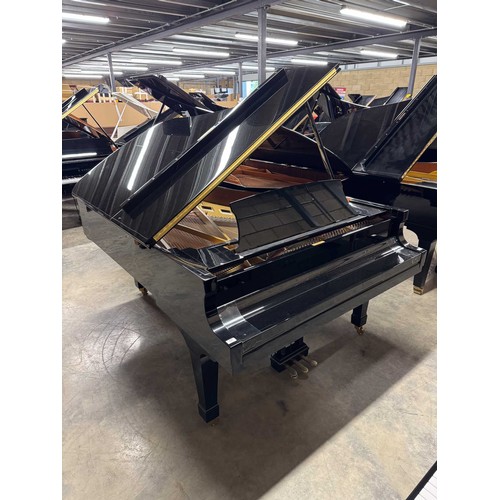 131 - Boston (c2009)A 7ft Model 215 grand piano in a bright ebonised case on square tapered legs.