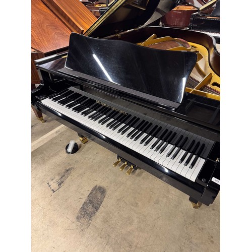 109 - Grotrian Steinweg (c1987)A 6ft 3in Model 192 grand piano in a bright ebonised case on square tapered... 