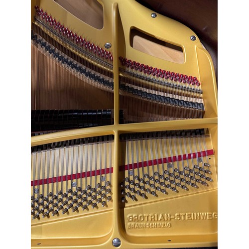 109 - Grotrian Steinweg (c1987)A 6ft 3in Model 192 grand piano in a bright ebonised case on square tapered... 