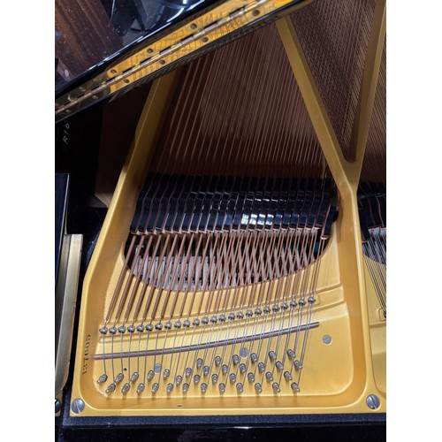 109 - Grotrian Steinweg (c1987)A 6ft 3in Model 192 grand piano in a bright ebonised case on square tapered... 