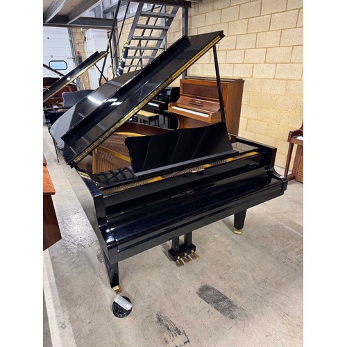 109 - Grotrian Steinweg (c1987)A 6ft 3in Model 192 grand piano in a bright ebonised case on square tapered... 