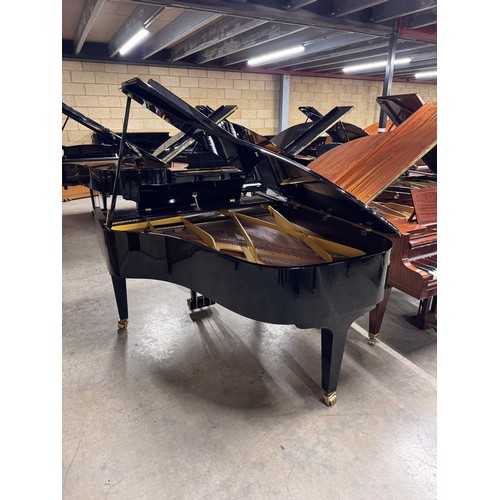 109 - Grotrian Steinweg (c1987)A 6ft 3in Model 192 grand piano in a bright ebonised case on square tapered... 