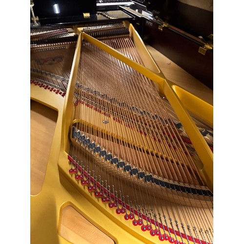 109 - Grotrian Steinweg (c1987)A 6ft 3in Model 192 grand piano in a bright ebonised case on square tapered... 