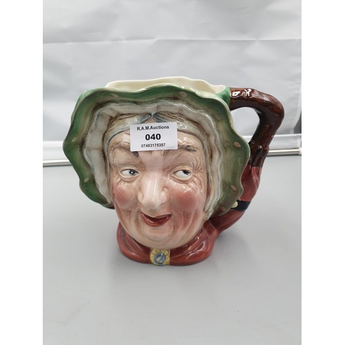 40 - Beswick Sairey Gamp Large Toby Jug.