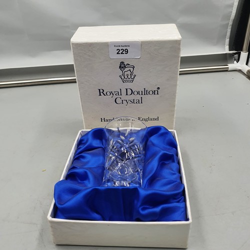 229 - Royal Doulton Crystal Vase in Box.