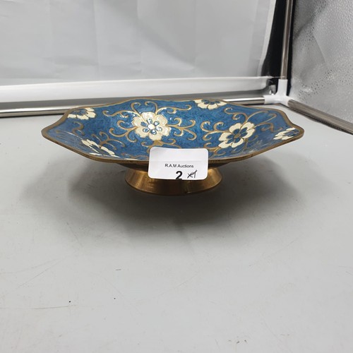 2 - Brass and Enamel Bowl.