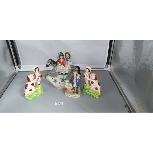 25 - Flat Back Figures x4 to include Sheep Shearer, Rocking Horse, A Boy and a Girl.