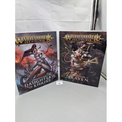 46 - Warhammer Age of Sigmar Hardback Books Daughters of Khaine and Skaven.