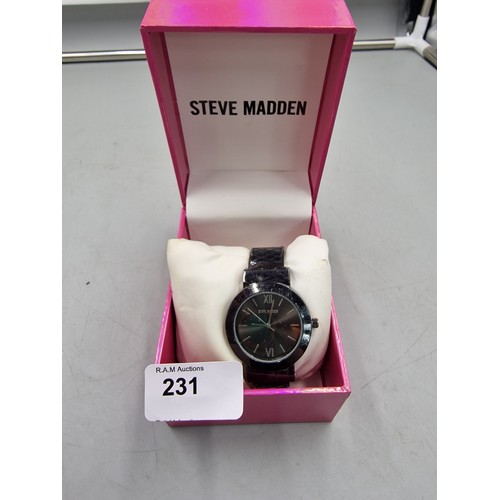 231 - Steve Madden New In Box Designer Watch.