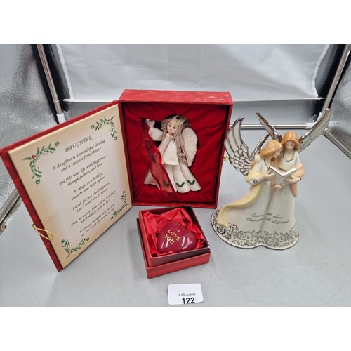 122 - Bradford Music Figurine (Sisters) Kindred Spirit, Special Daughter Gift and A Keepsake Heart Token.