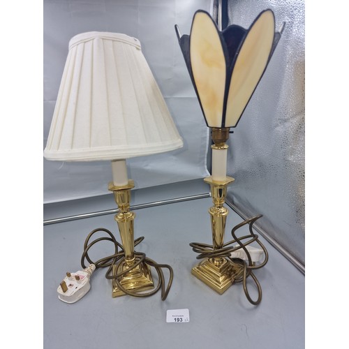 193 - Pair Of Laura Ashley Brass Lamps.