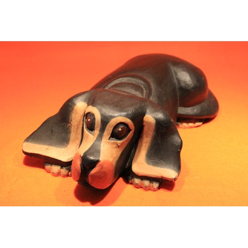 172 - Carved Wooden Dog