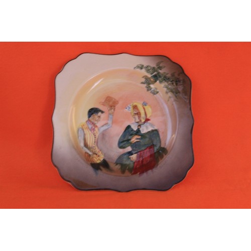 373 - Late 1930s Royal Doulton Plate D5833 Sam Weller & Mrs Bardell from the Dickens' Series