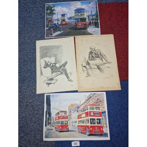 552 - 4 JC Maggs Prints and 2 Vintage Prints Signed Low.