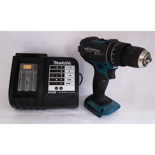 717 - Makita 18V Hammer Drill and Charger (No Battery)