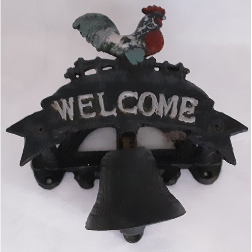 1017 - Cast Iron Cockrel Welcome Bell