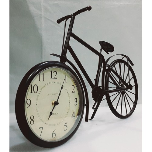 50 - Large Size Metal Bicycle Clock - Working Order 19