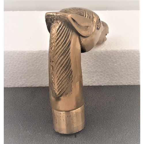 150 - Brass Walking Cane Handle in the form of a Horses Head