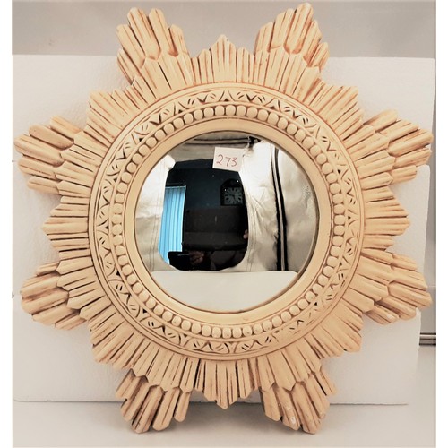 273 - Vintage Circular Mirror with a Sun Ray Surround - 14