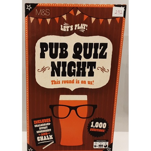 292 - Pub Quiz Night Game