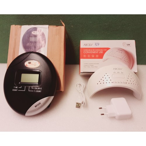 727 - Cordless Rechargeable Nail Dryer and a Calorie/Rep Counter.