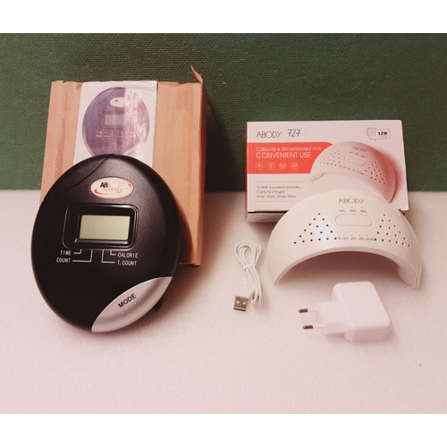 727 - Cordless Rechargeable Nail Dryer and a Calorie/Rep Counter.