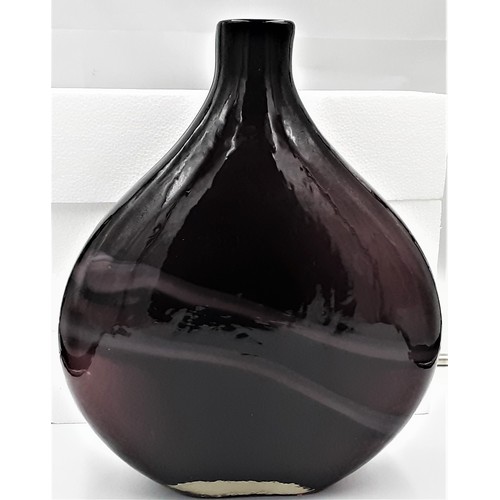 775 - Large Glass Teardrop Vase in Purple