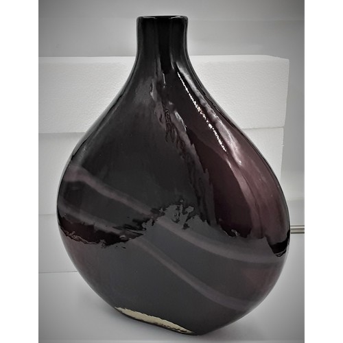 775 - Large Glass Teardrop Vase in Purple