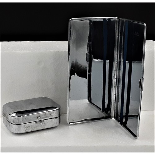 785 - EPNS Cigarette Case + Lighter Box