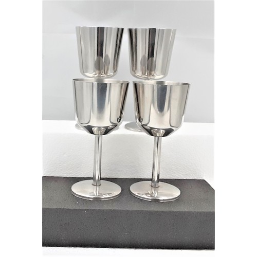 903 - Set of 4 Stainless Steel Goblets